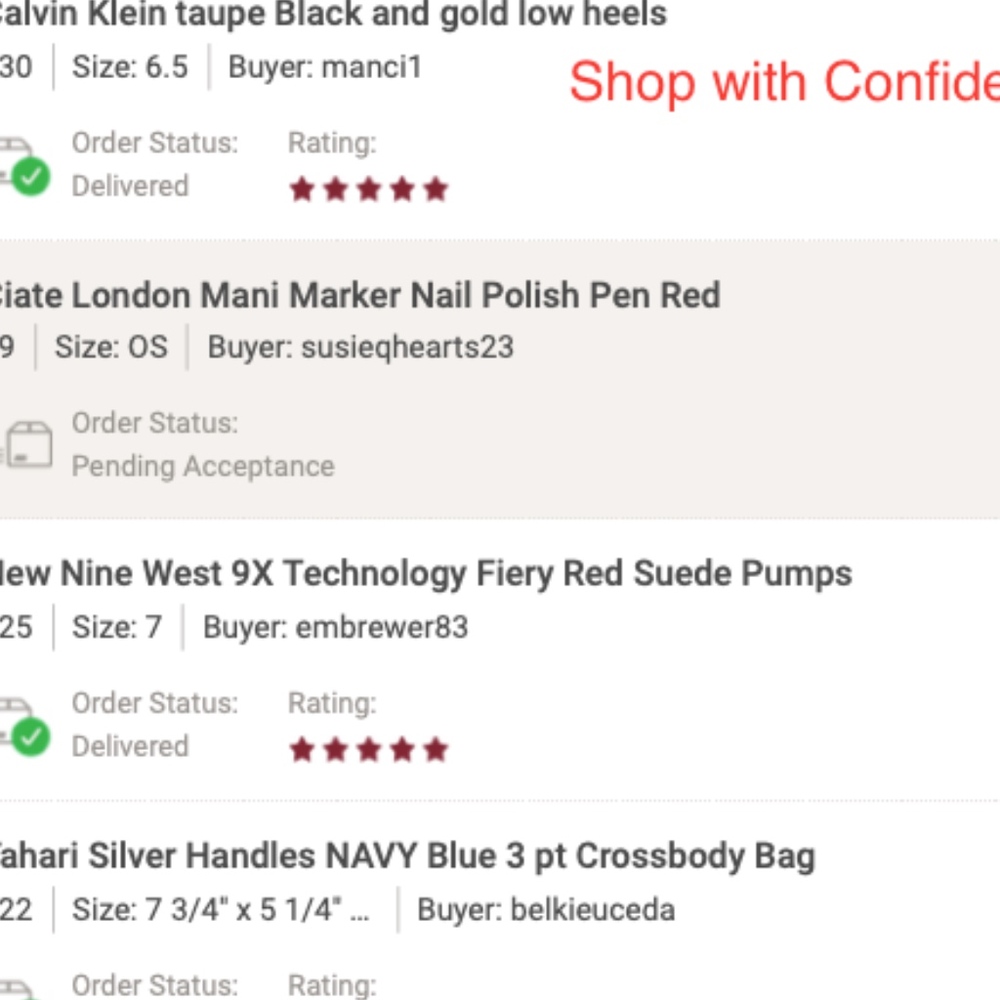 Shop with Confidence 5 Star seller Posh Ambassador